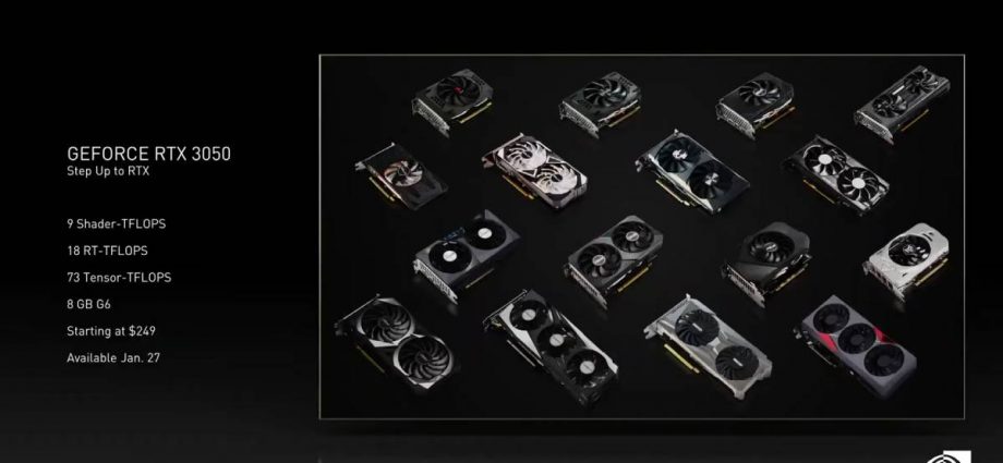 Nvidia เปิดตัวการ์ดจอ RTX 3050 ราคาเริ่มต้นเพียง 9,500 บาท